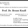 Knall Bruno 1924-2009 Todesanzeige